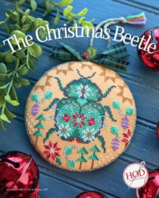 Hands On Design - The Christmas Beetle-Hands On Design - The Christmas Beetle,  bug, winter, flowers, 2026 Needlework Marketplace Release, cross stitch 