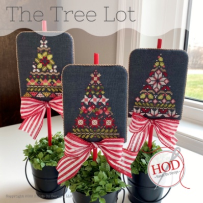 Hands On Design - The Tree Lot-Hands On Design - The Tree Lot, Christmas, Christmas trees, ornaments, decorating, cross stitch