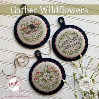 Hands On Design - Gather Wildflowers-Hands On Design - Gather Wildflowers, home, quilt squares, flowers, cross stitch