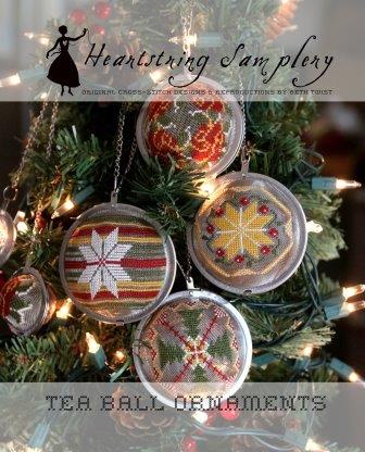 Heartstring Samplery Tea Ball Ornaments Beach Cottage Stitchers Cross Stitch Needlework Supplies More
