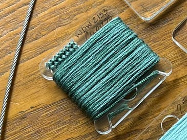 Lucky Jonquil - Floss Swatch Bobbins-Lucky Jonquil - Floss Swatch Bobbins, DMC, threads, floss, cross stitch, organization, colors, stitching, 