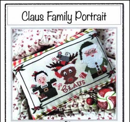 Finally A Farmgirl - Claus Family Portrait-Finally A Farmgirl - Claus Family Portrait, Santa Claus, Mrs. Claus, Christmas, Rudolph, family, cross stitch