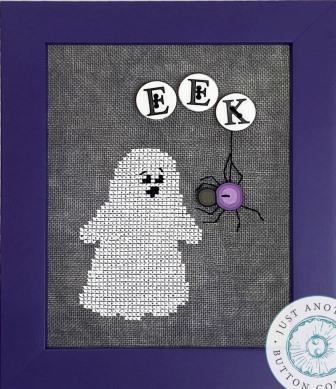 Just Another Button Company - Halloween Spells-Just Another Button Company - Halloween Spells, ghost, spider, eek, buttons, Halloween, cross stitch 