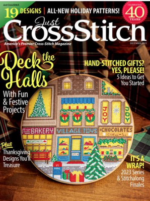 Just Cross Stitch - 2023 #6 Nov/Dec Issue-Just Cross Stitch - 2023 6 NovDec Issue, Christmas, cross stitch, deck the halls, projects, 19 designs, 