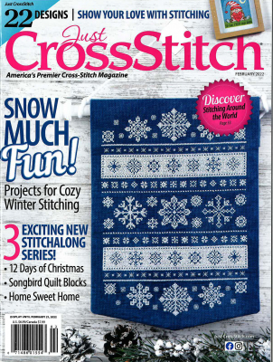 Just Cross Stitch - 2022 #1 Jan/Feb Issue-Just Cross Stitch - 2022 1 JanFeb Issue, winter, holiday, snow, projects, sal, cross stitch, magazine,
