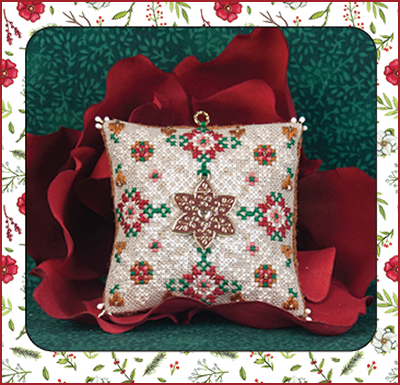 Just Nan - Gingerbread Snowflake Ornament-Just Nan - Gingerbread Snowflake Ornament, Christmas, charms, Christmas tree, cross stitch 