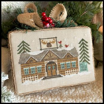 Little House Needleworks - Winterville - Big Moose Lodge-Little House Needleworks - Winterville - Big Moose Lodge, series, snow, winter, cross stitch