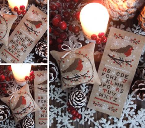 The Little Stitcher - Little Winter Robin-The Little Stitcher - Little Winter Robin, ornament, Christmas, cross stitch 