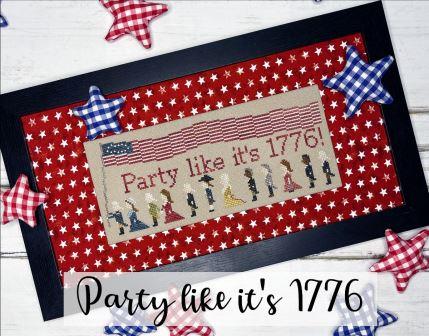 Little Stitch Girl - Party Like It's 1776-Little Stitch Girl - Party Like Its 1776, patriotic, USA, founding fathers, constitution, America, cross stitch, Nashville Needlework Market, 