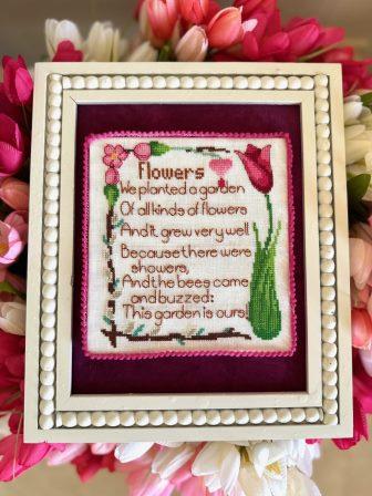 Luhu Stitches - The Tulip Cottage Collection - Flowers-Luhu Stitches - The Tulip Cottage Collection - Flowers, picture, poem, Harry Behn, cross stitch 