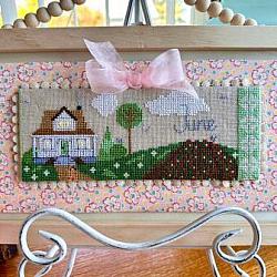 Luhu Stitches - My Father's House Series #6 June-Luhu Stitches - My Fathers House Series 6 June, wedding, house, dog, clouds, home, trees, cross stitch