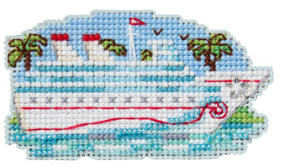 Mill HIll - Winter Holiday Collection - Winter Cruise-Mill HIll - Winter Holiday Collection - Winter Cruise, vacation, ship, cruising, getaway, retirement, ocean, trip, cross stitch, beading, 