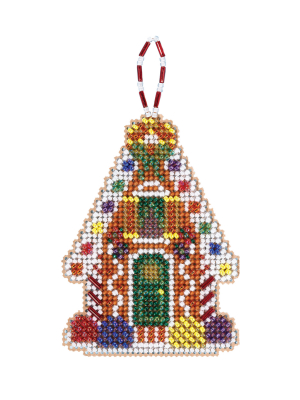 Mill Hill - Gingerbread Chalet (2021)-Mill Hill - Gingerbread Chalet 2021, Beaded Ornaments, gum drops, cookie, candy candy cane, Christmas, 