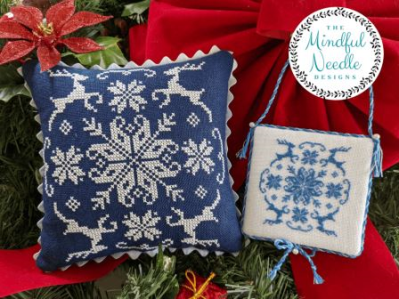 The Mindful Needle - Reindeer Dance-The Mindful Needle - Reindeer Dance, Christmas, pillow, decorations, cross stitch  