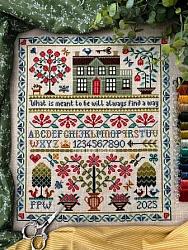 Little Dove Designs - Meant To Be-Little Dove Designs - Meant To Be, sampler, house, trees, Gods plan, cross stitch 