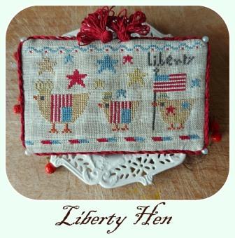 Nikyscreations - Liberty Hen-Nikyscreations - Liberty Hen, USA, chickens, American flag, patriotic, cross stitch