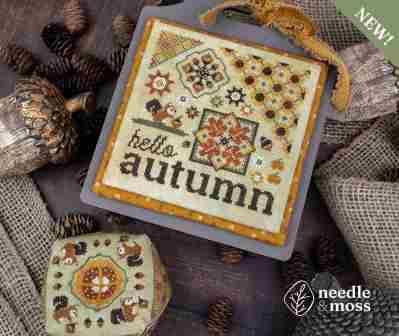 Needle & Moss - Oh Nuts!-Needle  Moss - Oh Nuts , squirrels, biscornu, acorns, fall, autumn, cross stitch, 2026 Needlework Marketplace Release 