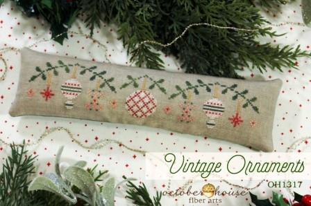 October House - Vintage Ornaments-October House - Vintage Ornaments, Christmas, Christmas tree, decorations, cross stitch