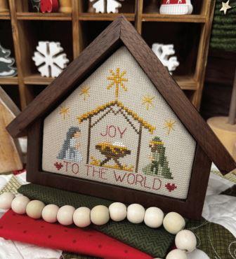 Primrose Cottage Stitches - Joy To The World-Primrose Cottage Stitches - Joy To The World, Jesus, Christ, Christmas, God, faith, praise, cross stitch, nativity, manger, 