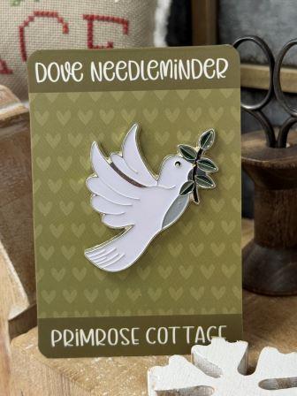 Primrose Cottage Stitches - Dove Needle Minder-Primrose Cottage Stitches - Dove Needle Minder, peace, faith, rainbow, olive twig, needles, cross stitch 