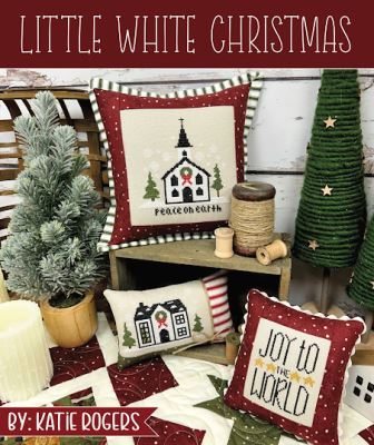Primrose Cottage Stitches - Little White Christmas-Primrose Cottage Stitches - Little White Christmas, church, joy, snow, cross stitch, Christmas,  