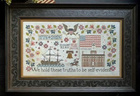Plum Street Samplers - America 250-Plum Street Samplers - America 250, Semiquicentennial 1776 - 2026, freedom, celebration, USA, patriotic, birthday, cross stitch