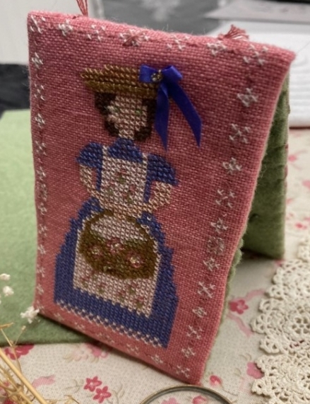 The Purple Thread - Shop Girl Flowers-The Purple Thread - Shop Girl Flowers, needlebook, flowers, wool, cross stitch, 