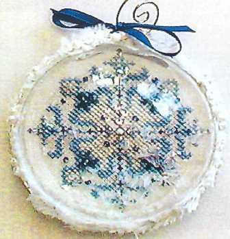 Praiseworthy Stitches - Blue Frost Ornament Kit-Praiseworthy Stitches - Blue Frost Ornament Kit, Christmas, winter, snowflakes, gifts, ornament, cross stitch