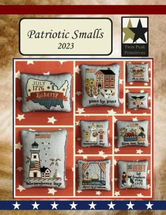 Twin Peak Primitives - 2023 Patriotic Smalls-Twin Peak Primitives - 2023 Patriotic Smalls, pincushion, America, USA, patriotic, cross stitch, Nashville Needlework Market 