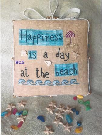 Romy's Creations - Happiness at the Beach-Romys Creations - Happiness at the Beach, ocean, seashells, waves, relaxing, cross stitch  