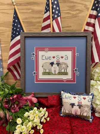 Shepherd's Bush - Ewe * S * A  Kit-Shepherds Bush - Ewe  S  A  Kit, cross stitch, USA, sheep, America, pillow,  