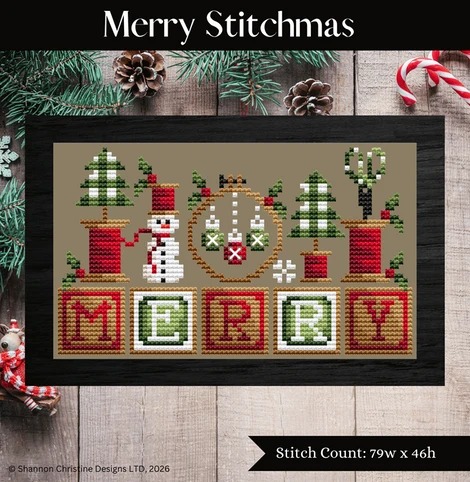 Shannon Christine Designs - Merry Stitchmas-Shannon Christine Designs - Merry Stitchmas, Christmas, snowman, scissors, spools, sewing, 