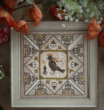 The Snowflower Diaries - The Raven Pinkeep-The Snowflower Diaries - The Raven Pinkeep, white pumpkins, fall, leaves, cross stifch,  2026 Needlework Marketplace Release 