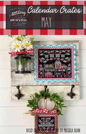 Stitching With The Housewives - Calendar Crates 05 - May-Stitching With The Housewives - Calendar Crates 05 - May, Farmhouse Quilt Co quilts, barn, truck, cross stitch 