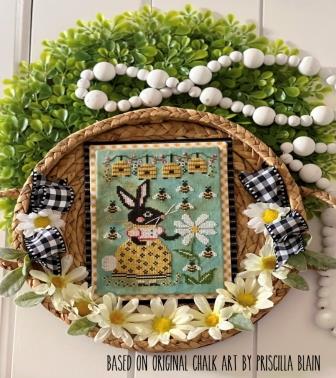 Stitching With The Housewives - Daisy Mae-Stitching With The Housewives - Daisy Mae, Easter bunny, bees, daisy, beehives, cross stitch