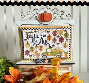 Stitching With The Housewives - Fall is in the Air-Stitching With The Housewives - Fall is in the Air, autumn, leaves, crow, pumpkins, acorns, cross stitch