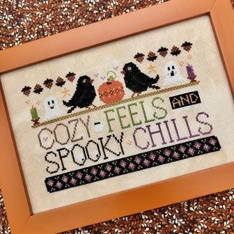 Sweet Wing Studio - WordyBirds 10 October-Sweet Wing Studio - WordyBirds 10 October, ghosts, pumpkins, crows, fall, Halloween, leaves, acorns, cross stitch, 2026 Needlework Marketplace Release 