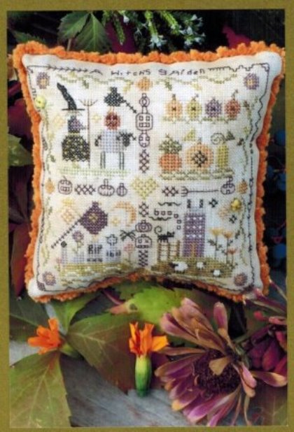 Shepherd's Bush - A Witch's Garden Kit-Shepherds Bush - A Witchs Garden Kit, Halloween, pumpkin, crow, spider, black cat, flowers, fall, cemetary, cross stitch, 