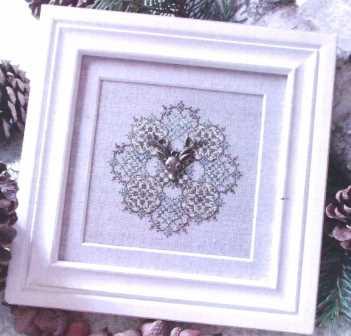 T.A. Smith Designs - Dashing Through the Snow (with deer charm)-T.A. Smith Designs - Dashing Through the Snow with deer charm,snow, winter, snowflakes, cross stitch 