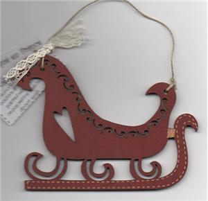 The Bee Company - Red Christmas Sleigh Ornament