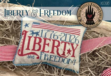 Teresa Kogut - Liberty & Freedom-Teresa Kogut - Liberty  Freedom, American flag, USA, dog, cross stitch 