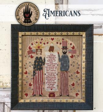 Teresa Kogut - Americans-Teresa Kogut - Americans, We the people, red, white, blue, sampler, USA, 250th celebration, cross stitch