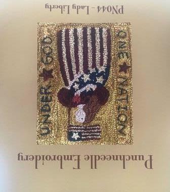 Teresa Kogut - Lady Liberty Punch Needle-Teresa Kogut - Lady Liberty Punch Needle, America, USA, American flag, One Nation Under God 