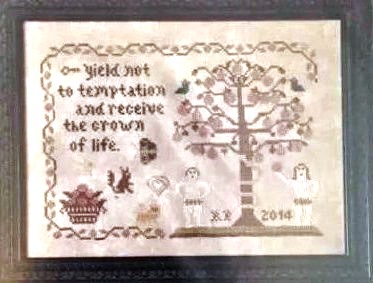 Threads of Memory - Yield Not-Threads of Memory - Yield Not, bible verse, God, no sin, Jesus, Heaven, cross stitch