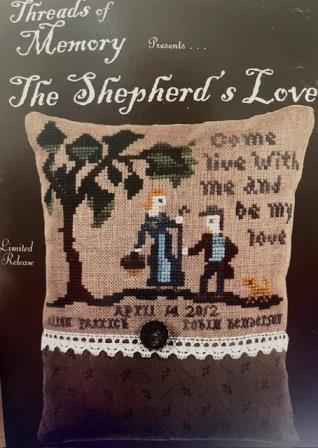 Threads of Memory - The Shepherd's Love Kit-Threads of Memory - The Shepherds Love Kit, sheep, tree, dog, man, woman, love, cross stitch 