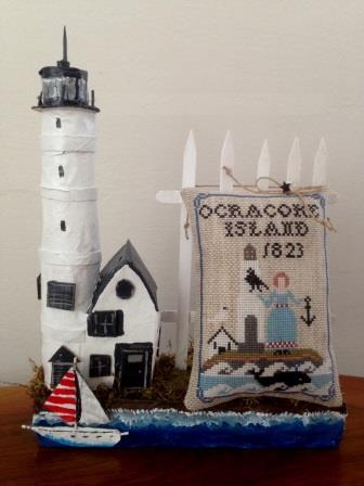 Twin Peak Primitives - Lighthouse Keeper-Twin Peak Primitives - Lighthouse Keeper, LIGHTHOUSE, OCEAN, PRIMITIVE, SHIPS, anchor, CROSS STITCH 