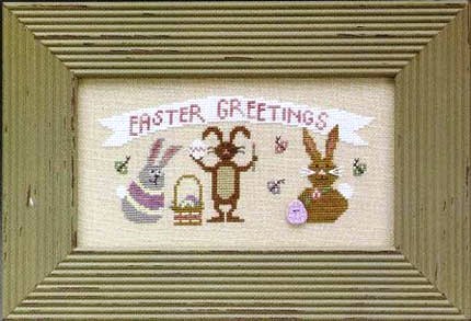 The Trilogy - Easter Greetings Kit-The Trilogy - Easter Greetings Kit, Easter Egg, bunnies, rabbits, Christ, Heaven, cross stitch 