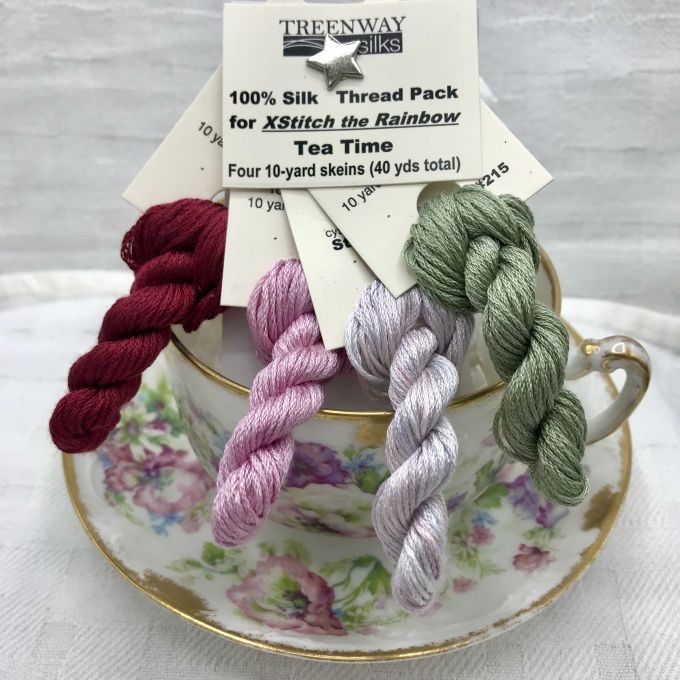 Treenway Silks - XStitch the Rainbow - Tea Time Sal Threadpack-Treenway Silks - XStitch the Rainbow - Tea Time Sal Threadpack