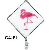 X's & Oh's - Tropical Charmings - Flamingo - Cross Stitch Chart Pack-X's & Oh's, Tropical Charmings, Flamingo, birds, pink, Cross Stitch Chart pack