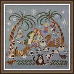 Tempting Tangles - Starry Stable Nativity-Tempting Tangles - Starry Stable Nativity, Jesus, manger, animals, birth, God, bible, cross stitch 